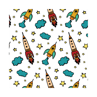 Colorful spaceshuttle in universe T-Shirt