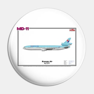 McDonnell Douglas MD-11 - Korean Air (Art Print) Pin