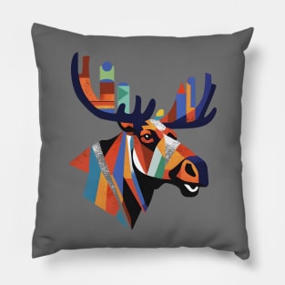 Moose abstract Pillow