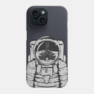 An astronaut saw a Soviet tank on an alien planet Phone Case