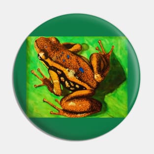 Poison Dart Arrow Frog--Speckled Orange Pin