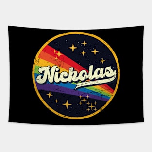 Nickolas // Rainbow In Space Vintage Grunge-Style Tapestry