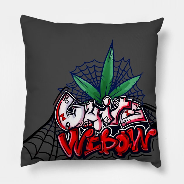 Janes White Widow Pillow by Mary Janes Media