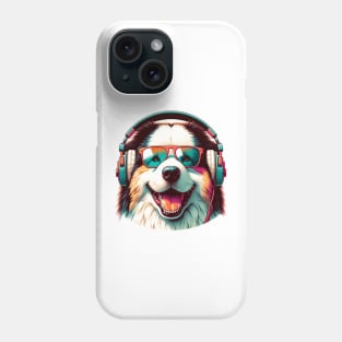 Slovensky Cuvac Smiling DJ with Headphones and Sunglasses Phone Case