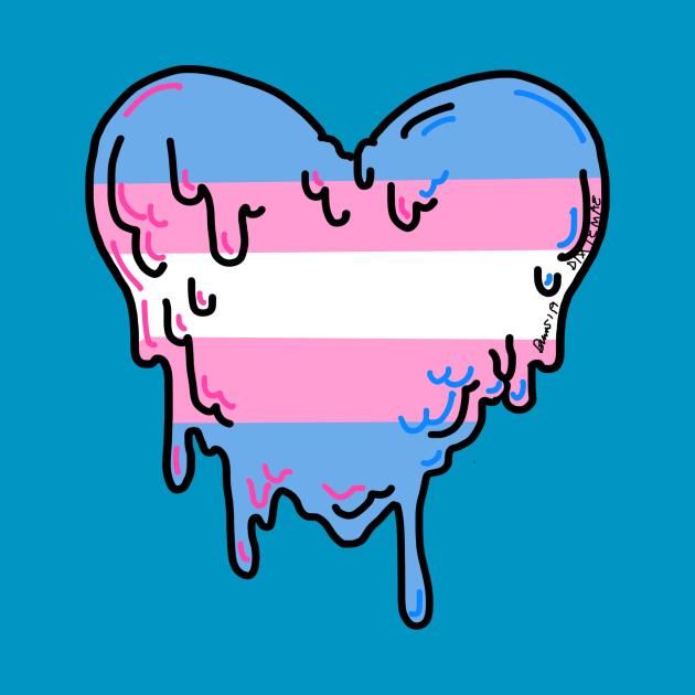 Trans Pride heart design by DixxieMae