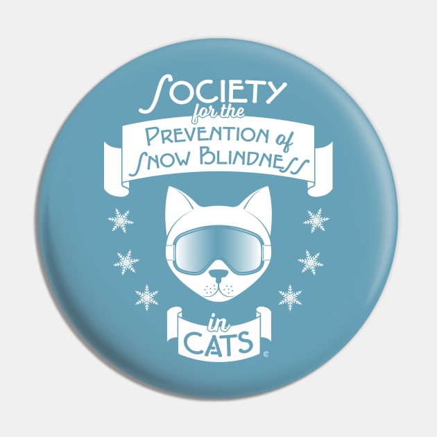 Society for the Prevention of Snow Blindness in Cats Pin by CuriousCurios