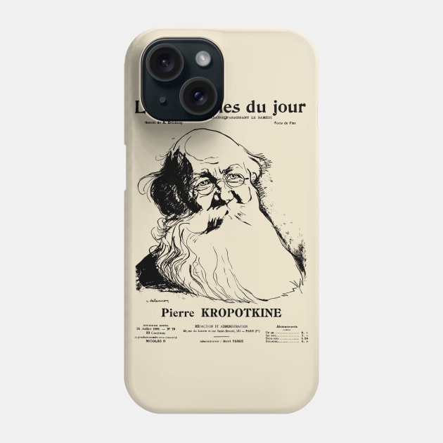 Peter Kropotkin Les Hommes du Jour Cover - Anarchist, Socialist, Anarcho-Communist, Philosopher Phone Case by SpaceDogLaika