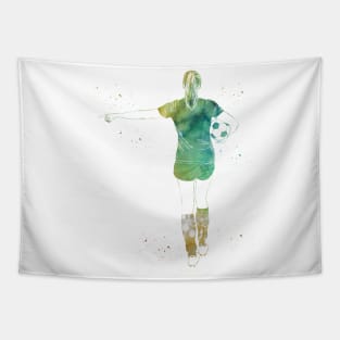 Soccer Player Girl Tapestry