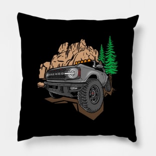 Ford Bronco Design - Grey Bronco Pillow