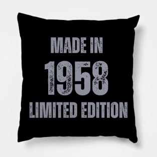 Vintage Made in 1958, Limited Edition  , Gift for Mom Dad Birthday Pillow