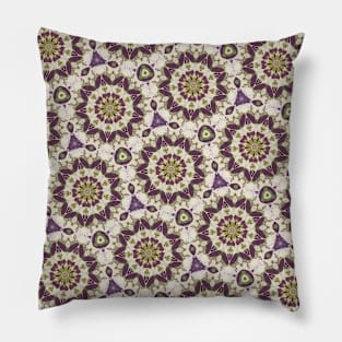 Green and Purple Circular and Triangular Shapes Pattern - WelshDesignsTP003 Pillow