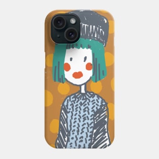 Autumn beanie girl Phone Case