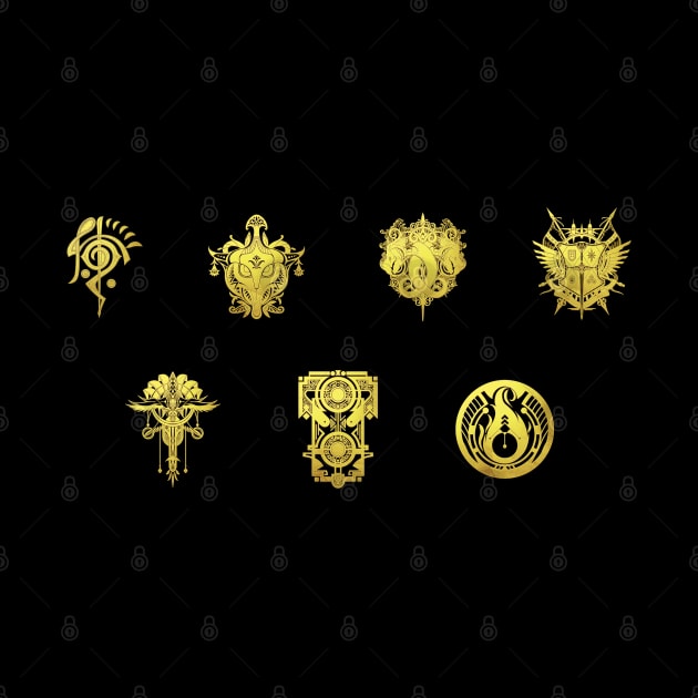 Xenoblade 2 Titan emblems by badgerinafez
