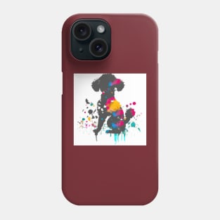 Poodle Pudel Ink Painting Art Phone Case