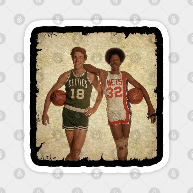 Dave Cowens and Julius Erving in 1976 Magnet by MJ23STORE