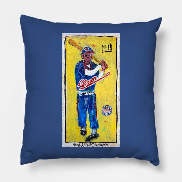 Hank Aaron Pillow by ElSantosWorld