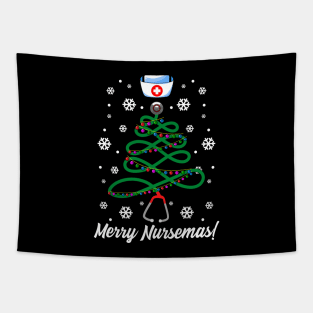 Nurse Christmas Tree Tapestry