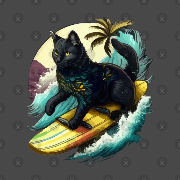 Maui Mochi surfs! by Kona Cat Creationz