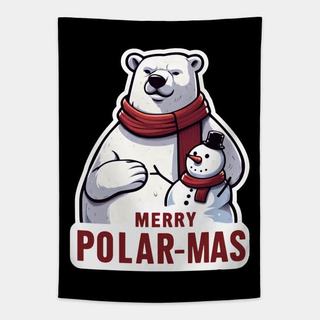 Merry Polar-Mas Tapestry by Plushism