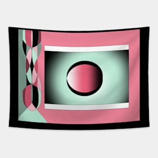 Abstract pink shaped artwork Tapestry