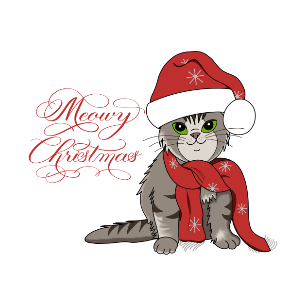 Meowy Christmas - Christmas - T-Shirt | TeePublic