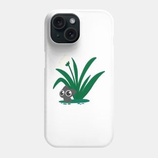 Cat under flowering plant Phone Case