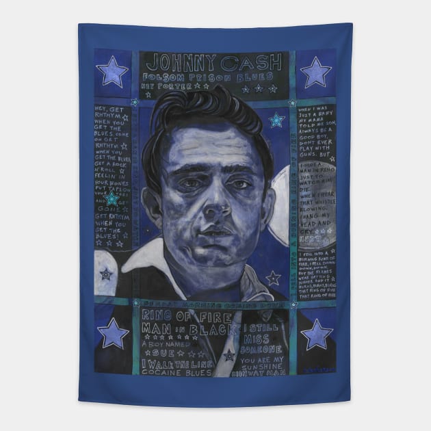 Blue Johnny Tapestry by Raybomusic01