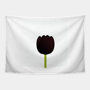 Black flower Tapestry