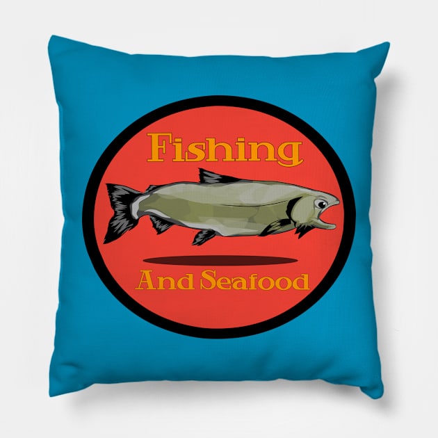 Fishing and Seafood Pillow by Mbahdor