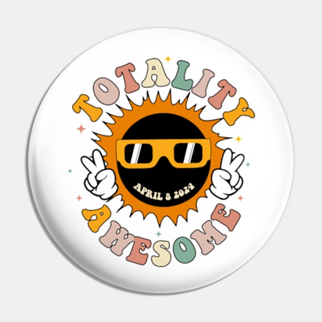 Total Solar Eclipse Awesome, Funny Groovy Eclipse Sun Moon, Astronomy Event, Path of Totality Pin by CrosbyD