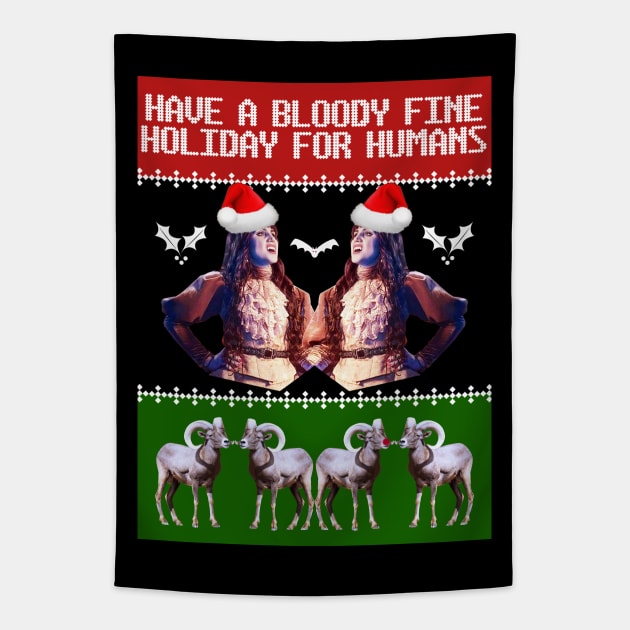 What We Do In the Shadows Christmas Sweater—Have a Bloody Fine Holiday for Humans Tapestry by Xanaduriffic