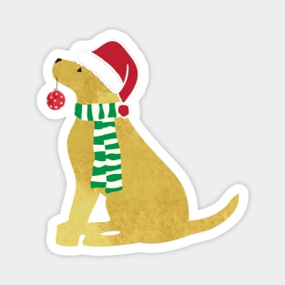 Christmas Golden Retriever Holiday Dog Magnet