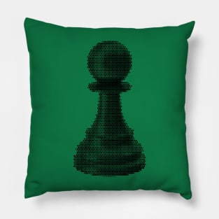 Black And Green Pattern Chessboard Piece Pillow
