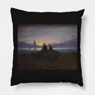 Moonrise over the Sea - Caspar David Friedrich Pillow