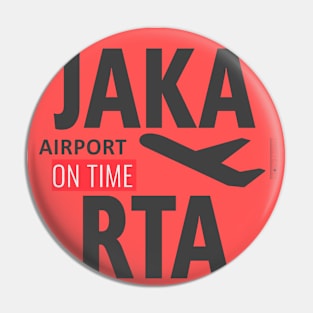 Jakarta red sun design Pin