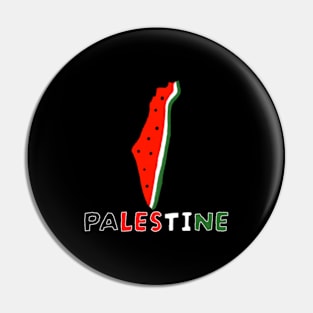 Palestine Palestinian Watermelon Map Patriotic Ceasefire Tee for Rallys Protests and Solidarity 2024 Pin