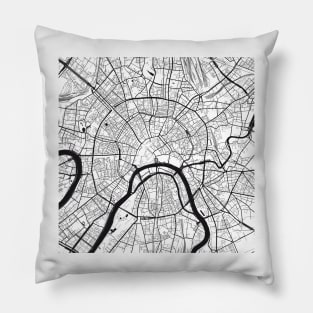 Moscow Map City Map Poster Black and White, USA Gift Printable, Modern Map Decor for Office Home Living Room, Map Art, Map Gifts Pillow