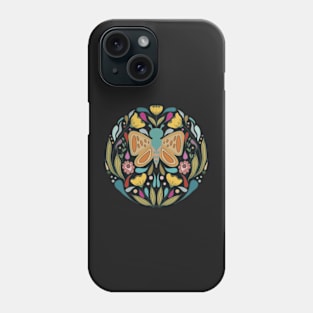 Colorful Butterfly Folk Art Phone Case