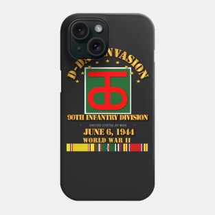 90th Infantry Div - D Day w Svc Ribbons Phone Case