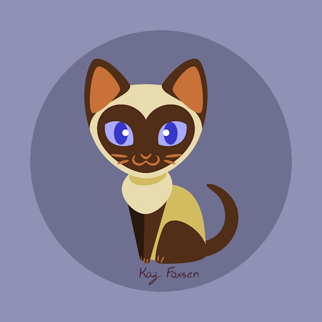Kawaii Siamese Cat by Kaz_Foxsen
