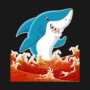 Funny Lava Shark T-Shirt