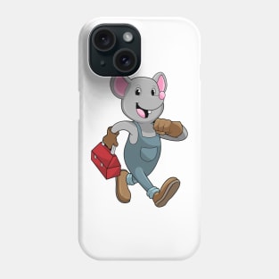 Mouse as Handyman with Toolbox Phone Case