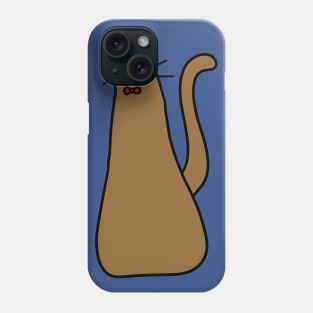 Long Brown Cat Phone Case