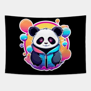 Panda Illustration Tapestry