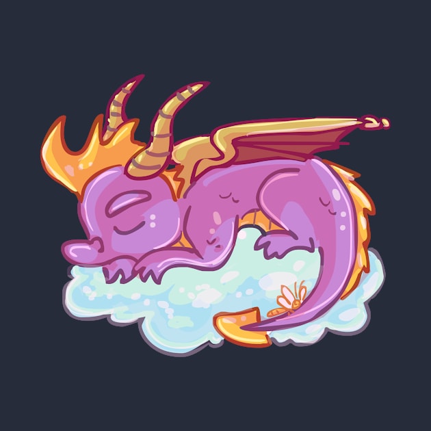 Sleeping Spyro on a Cloud by sky665