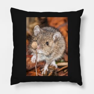 Wood Mouse on Woodland Floor Photo Pillow