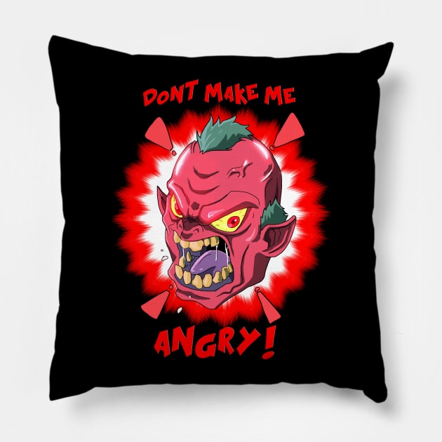 Emotional Orcs - The Angry One Pillow by jazylh