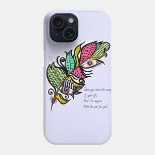 Feather quote Phone Case