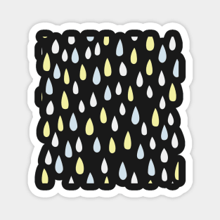 Colorful Water Drops - Rain Drops Design Magnet