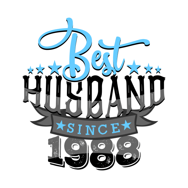 'Best Husband Since 1988' Sweet Wedding Anniversary Gift by ourwackyhome